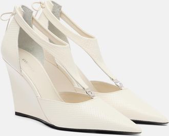 Coperni Leather wedge pumps