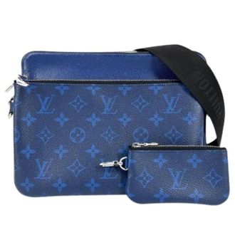 Louis Vuitton Tweedehands Canvas Louis Vuitton tassen - Heren - Pre-owned - Blauw - Maat: ONE Size