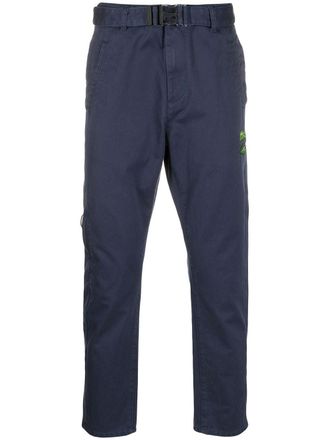 Off-white straight-leg trousers - Blue