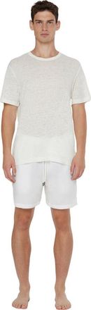 Onia Air Linen Pull-on Short 6 in White at Nordstrom, Size X-Large