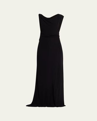 CHRISTOPHER ESBER Tortoiseshell Chain Jersey Maxi Dress
