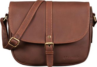 STILORD Leni Womens Crossbody Bag Leather Purse Handbag Small Satchel Shoulder Bag Vintage Crossbody for Evening and Party in Genuine Leather, Colour:havanna 