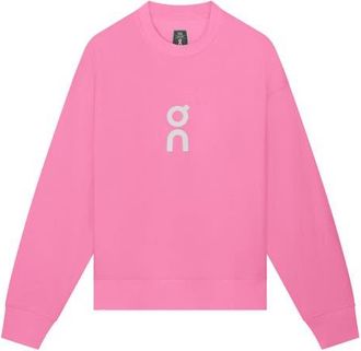 On Club Crewneck Cotton Blend Sweatshirt in Bubblegum at Nordstrom, Size X-Large