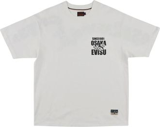 Evisu Camiseta Brocado Kamon Applique - Tops - Hombre - Blanco - 2XL