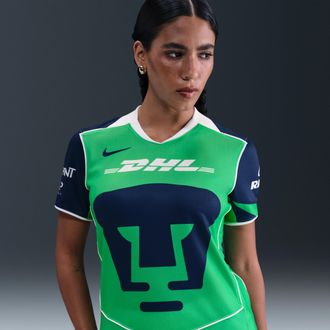 Nike Pumas UNAM 2025/26 Stadium Third Nike Womens Dri-FIT Total 90 Soccer Replica Jersey in Green | HM3759-389
