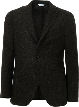 Boglioli Herringbone Single-Breasted Blazer