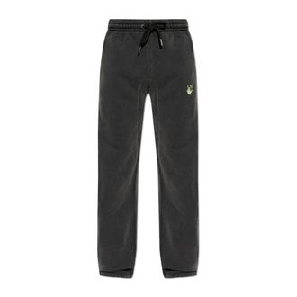 Off-white Broeken, Heren, Grijs, 2Xl, Rechtvallende joggingbroek