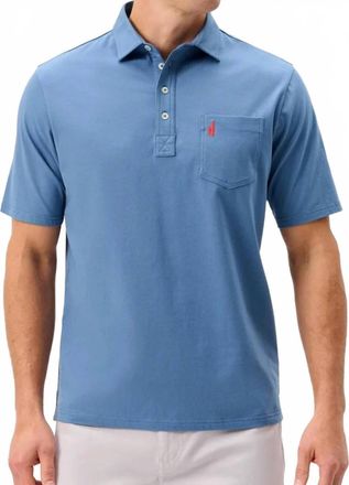 Johnnie-O Original Matthis Stripe Short Sleeve Polo In Moonlight Blue