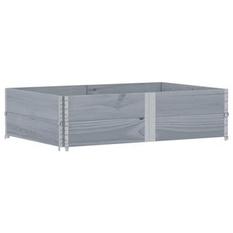Berkfield Home Garden Planter Grey 150x100 cm Solid Wood Pine