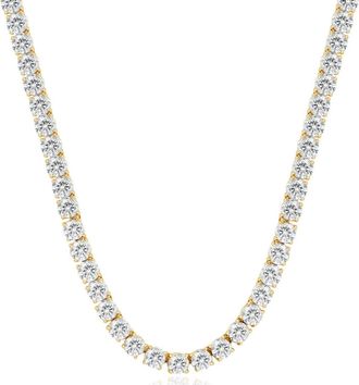 Pompeii3 38Ct TW Diamond Tennis Necklace 16 in 14k White or Yellow Gold Lab Grown