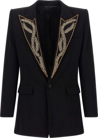 Balmain Leaf Embroidery Blazer