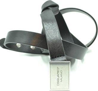 Dsquared2 Stijlvolle Riem - Dames - Riemen - Zwart - 85 CM - Leer - Accessoires