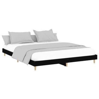 Berkfield Home Durable Bed Frame Black 200x200 cm Engineered Wood
