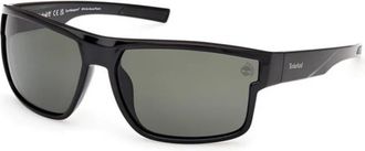 Timberland Vierkante Zonnebril - Heren - Zonnebrillen - Zwart - 65 MM - Accessoires