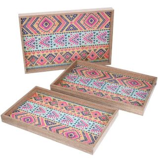 Vacchetti Bandeja Rectangular Madera Naranja 1-3 Cm45x30h4