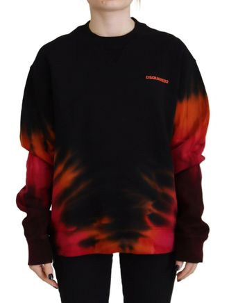 Dsquared2 Dsquared&sup2; Tie Dye Logo Print Women Long Sleeve Womens Sweater (Pre-Owned)