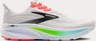Brooks Mens Ghost 17 Running Shoes In White Pink Clay Gecko