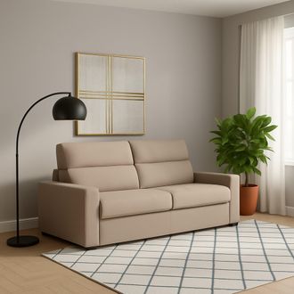 Dmora Sof&aacute; Fijo 2 Plazas Chaise Longue, Desenfundable, Hidr&oacute;fugo Made In Italy, Lavable, 200x95x100h Cm Gris Tortora