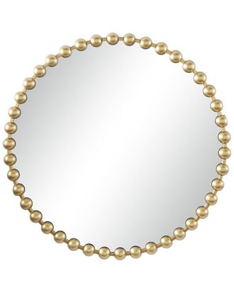 CosmoLiving by Cosmopolitan Cosmoliving By Cosmopolitan Metal Wall Mirror With Beaded Detailing