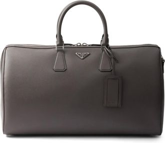 Prada Borsone in pelle Saffiano - Grigio