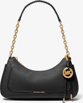 Michael Kors Nolita Medium Whipstitched Pebbled Leather Chain Pochette