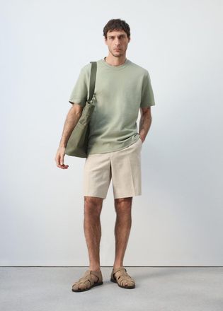 Mango T-shirt 100% cotone regular-fit verde menta - Uomo - XXL - MANGO MAN