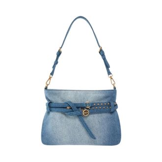 Pinko Pinko, Dames, Tassen, Blauw, Maat: ONE Size Katoen