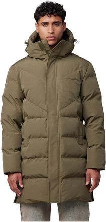 Off the Pitch Ripstop Longline Puffer Jack - Heren - Parka Jassen - Groen - XS - Polyester - Jassen