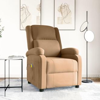 vidaXL Sill&oacute;n De Masaje De Terciopelo Marr&oacute;n Vidaxl