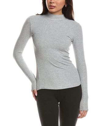 Barefoot Dreams Malibu Collection Ultra Soft Rib Mock Neck Pullover