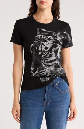 AllSaints Tigress Bela Graphic T-Shirt in Black at Nordstrom Rack, Size Medium
