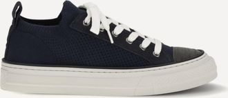 Brunello Cucinelli Sneakers in maglia di cotone e pelle scamosciata Woman 36