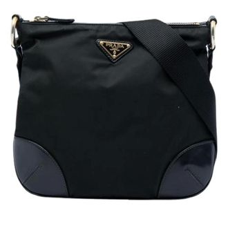 Prada Pre-owned Nylon Crossbody Bag - Dames - Pre-owned - Zwart - Maat: ONE Size Nylon