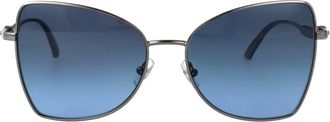 Jimmy Choo Eyewear butterfly-frame sunglasses - women - Metal - One Size - Grey