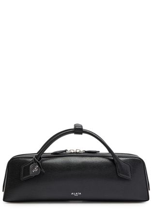 Alaia Le Teckel Grained Leather Clutch - Black - One Size