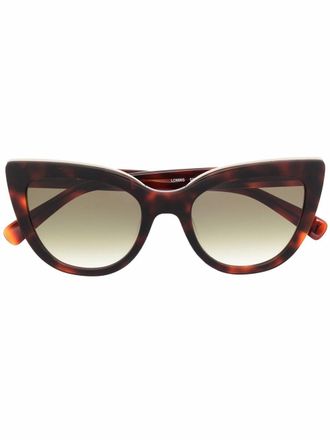 Longchamp Zonnebril met cat-eye montuur - Bruin