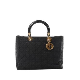 Dior Pre-owned Handbags, female, Black, Size: ONE SIZE Pre-owned Lady Dior Large Handbag