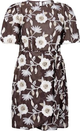Aaiko Celina 3D TEN 518 - Dames - Wikkelkleedje - Bruin - XL - Polyester - Kleedjes