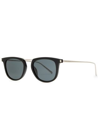 Saint Laurent Round-frame Sunglasses - Black - One Size