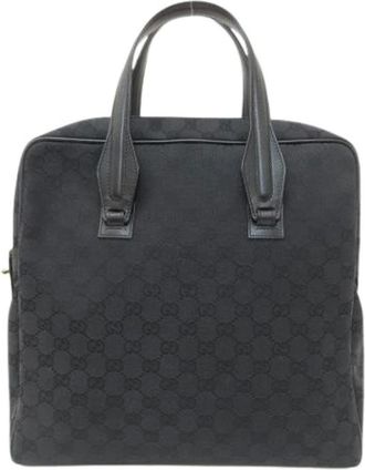 Gucci Pre-owned Handbags, female, Black, Size: ONE SIZE Pre-owned Vintage Tote Bag