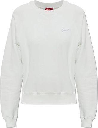 Kenzo Logo Sweatshirt - Dames - Sweatshirts - Wit - L - Katoen - Hoodies & sweatvesten