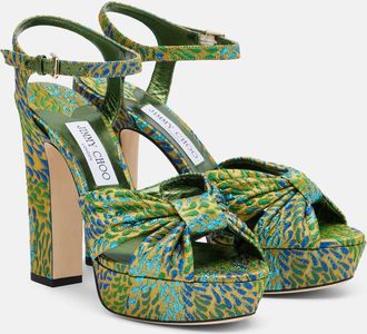 Jimmy Choo London Heloise brocade platform sandals