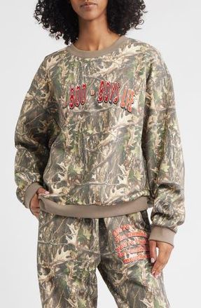 Boys Lie Kara 1-800-Manhunt Camo Cotton Blend Sweatshirt in Multi at Nordstrom Rack, Size X-Small/small