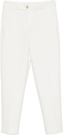 Max Mara Feroce Cropped Broek - Dames - Straight fit broeken - Wit - S - Katoen - Broeken