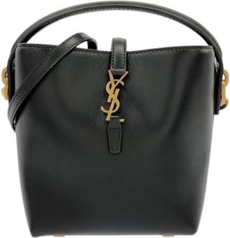 Saint Laurent Pre-owned LE 37 Mini Lambskin Shoulder Bag - Dames - Vintage Tas - Zwart - ONE Size - Leer - Vintage