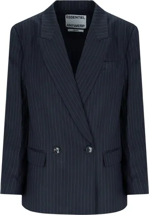 Essentiel Ipursuit Navy Blue Oversized Blazer