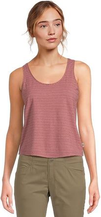 Royal Robbins Vacationer Boxy Tank Top Womens Clothing Wild Rhubarb Stripe : MD, Cotton/Polyester