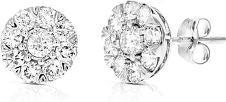 Vir Jewels 1 cttw Lab Grown Diamond Composite Earrings in Sterling Silver With Push Backs For Women