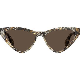 Stuart Weitzman 55mm Cat Eye Sunglasses in Pattern Havana/Brown at Nordstrom