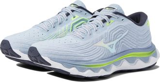 Mizuno Womens Mizuno Wave Horizon 6 J1GD22601 Heather White Road Running Shoes DWA3295